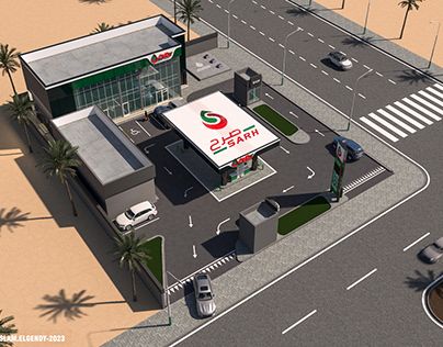 Digital Advertising Design, Branding Behance, Pompe A Essence, Commercial Complex, Building House Plans Designs, Architecture Building Design, Custom Hot Wheels, Petrol Station, Filling Station