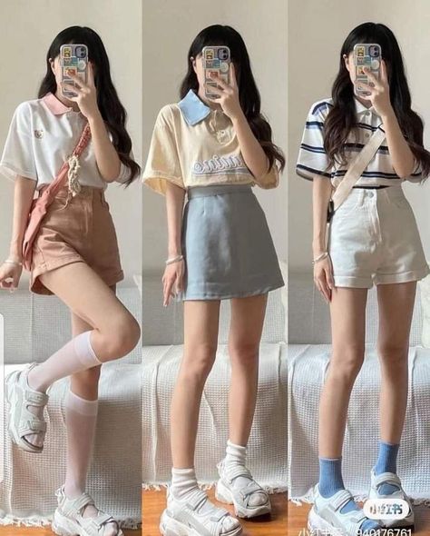 Cute Korean Fashion, Korean Summer Outfits, Outfit Korean Style, Simple Style Outfits, Kawaii Diy, 사진 촬영 포즈, Korean Casual Outfits, Everyday Fashion Outfits, Casual Day Outfits