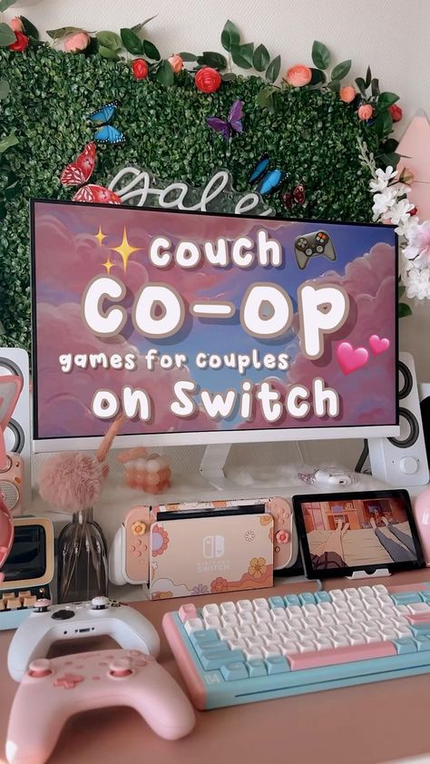 Games On Nintendo Switch, Relaxing Game, Kawaii Games, Things To Do When Bored, Gaming Room Setup, Couple Games, Nintendo Switch Games, Gamer Room, Cute Games