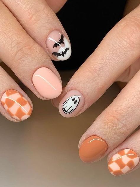 Holloween Nails, Halloween Acrylic Nails, Cute Halloween Nails, October Nails, Cute Nails For Fall, Different Nail Designs, Summery Nails, Cute Gel Nails, Thanksgiving Nails