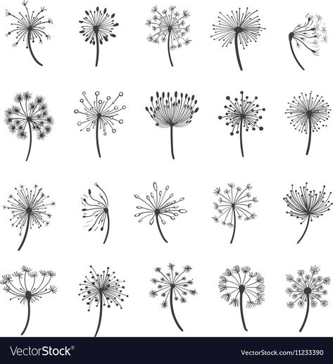 Hur Man Ritar Blommor, Ako Kresliť, Dandelion Drawing, Beautiful Pencil Drawings, Dandelion Tattoo, Easy Drawing Steps, Sketch Journal, Pola Sulam, Seni Cat Air