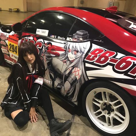 Vampires sure love the color red!   This cosplayer was compelled to take a picture with this amazing otaku car at Animanga2019!   Photo by: (Instagram) @ xxra.ch Source: https://instagram.com/p/B0wwZR9A9Sy/  #itasha #otaku #cars #anime #itashaalliance #geek #nerd #vampireknight #yukikuran Jdm Girls, Images Hello Kitty, Pimped Out Cars, Image Swag, Street Racing Cars, Vampire Knight, Street Racing, Japan Cars, Pretty Cars