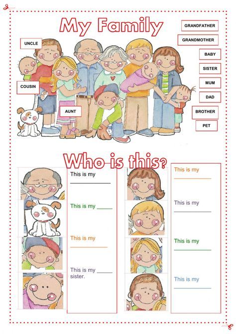 family members interactive and downloadable worksheet. Check your answers online or send them to your teacher. My Your Worksheet, My Family Worksheet For Grade 1, Family Members Worksheet, Family Exercise, Materi Bahasa Inggris, Family Worksheet, School Elementary, English Worksheet, English Exercises