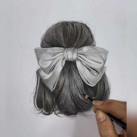 Realistic Hair Drawing Tutorial, Pencil Hair Drawing, Hair Pencil Drawing, Hair Drawing Tips, Girly Sketches, Wing Ideas, Girl Eyes Drawing, Realistic Flower Drawing, Face Sketches