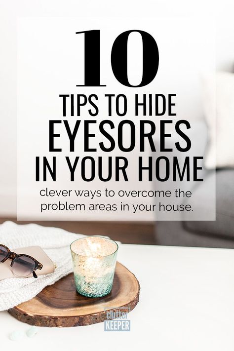 Need clever ways to hide problem areas of your home and keep it looking fresh all the time? Here are 10 tips to hide home eyesores. Some might surprise you. #homedecor #organization #clutterkepper House Organization Hacks, Kon Mari, Organizing Things, Organization Hacks Diy, Hiding Ugly, Room Organization Bedroom, House Organization, Kitchen Storage Space, Rv Organization