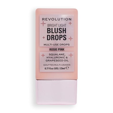 Granting rosy radiance, the Makeup Revolution Bright Light Blush Drops is a buildable liquid formula that adds a natural-looking flush to the complexion.  Infused with hydrating squalane, hyaluronic acid and grapeseed oil, the formula provides lit-from-within luminosity while nourishing the skin barrier. Pair with the brand’s Bright Light Bronzing Drops and Glow Drops for a full dewy routine. Revolution Bright Light, Blush Drops, Bronzing Drops, Makeup Revolution London, Makeup To Buy, Shop Makeup, Summer Glow, Makeup Sponge, Rose Lights