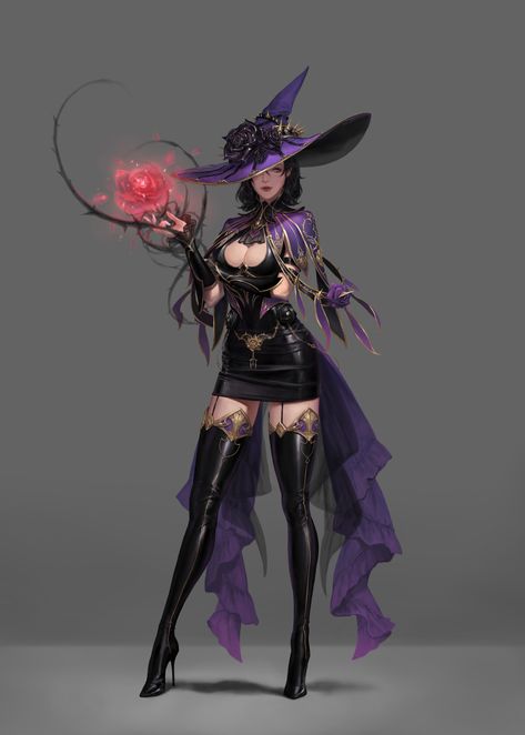 ArtStation - mage Gothic Characters, Witch Characters, Fantasy Witch, Witch Girl, Witch Design, Harry James, Harry James Potter, Witch Art, Game Character Design