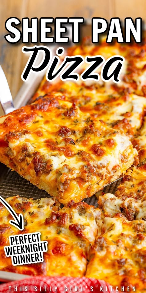 Pizza Dips, Sheet Pan Pizza, Homemade Italian Sausage, Best Homemade Pizza, Easy Homemade Pizza, Pizza Recipes Easy, Making Homemade Pizza, Pizza Flavors, Pizza Recipes Homemade