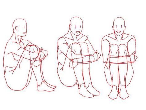 Person Sitting With Knees Up, Chest Drawing, Pose Duduk, Different Poses, Body Reference Drawing, 인물 드로잉, Anatomy Drawing, Poses References, Figure Drawing Reference