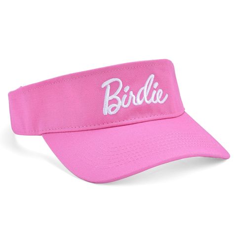 PRICES MAY VARY. 100% cotton adjustable pink golf visor with "birdie" embroidered logo. Features a built-in sweatband, perfect for hot days on the course. Ideal gift for women golfers who love stylish and funny golf accessories. Available in various colors, including pink and white. This visor is pink with high quality white embroidery. Cute and comfortable, perfect for enhancing any women's golf outfit. Discover the perfect blend of style and functionality with our women's golf visor, featuring Barbie Golf Outfit, Women’s Golf Accessories, Pink Golf Outfit, Bday Aesthetics, Golf Uniform, Golf Fits, Golf Accessories Ladies, Embroidery Cute, Golf Visor