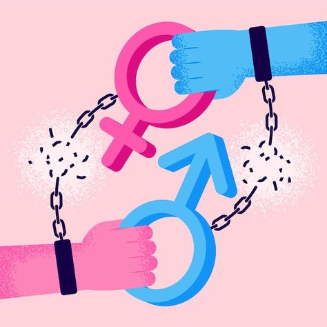 Gender Equality Art, Gender Equality Poster, Trans Art, Gender Inequality, Gender Stereotypes, Gender Norms, Gender Roles, Poster Drawing, Gender Equality