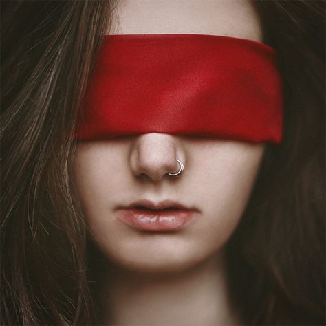 Edry Hilario – Maggie King • Dark Beauty Blindfold Aesthetic, Red Blindfold, Blind Fold, Blind Girl, Piece Of Mind, Aesthetic Red, Aesthetic Blue, Account Suspended, Red