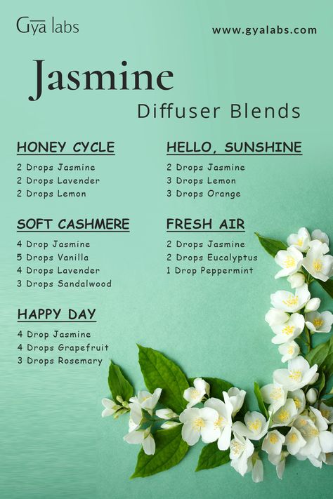 A bottle of Jasmine Essential Oil Blend with flowers in the background. Jasmine Essential Oil Blends, Essential Oil Combos, Essential Oil Perfume Blends, Essential Oil Perfumes Recipes, Essential Oil Combinations, Essential Oil Diffuser Blends Recipes, Jasmine Essential Oil, Essential Oils Guide, Jasmine Oil