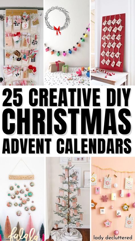 25 Creative DIY Christmas Advent Calendars Easy Diy Christmas Advent Calendar, Diy Wall Advent Calendar, Hot Wheels Advent Calendar Diy, Bunting Advent Calendar, Make Your Own Advent Calendar Ideas, Create Your Own Advent Calendar, Handmade Advent Calendar Ideas, Diy Adult Advent Calendar, Home Made Advent Calendar Ideas