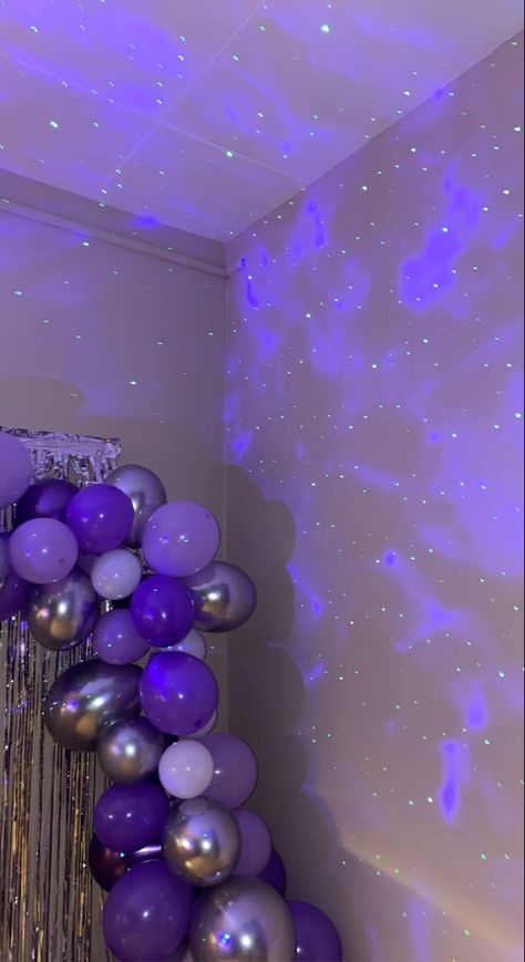 Fake Bday Snaps, Lavender Aesthetic Birthday, Purple Decorations Party Birthday, Birthday Dekoration, Bday Background, Purple Party Decorations, Surprise Birthday Decorations, Birthday Purple, Sweet Sixteen Birthday Party Ideas