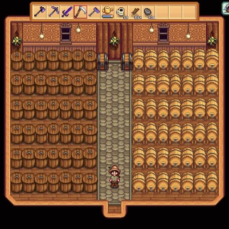 Preserves Jar Stardew Valley, Stardew Valley Jars Vs Kegs, Stardew Keg And Jar, Stardew Valley Shed Ideas Kegs, Stardew Valley Wine Shed, Stardew Valley Preserve Jar Shed, Kegs Stardew Valley, Wine Cellar Stardew Valley, Preserve Jars Stardew Valley