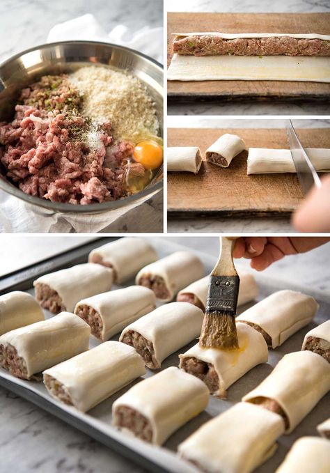 Rolls Recipe Easy, Homemade Sausage Rolls, Gourmet Bakery, Sausage Rolls Recipe, Fennel Sausage, Meat Rolls, Recipetin Eats, Recipe Tin, Homemade Sausage