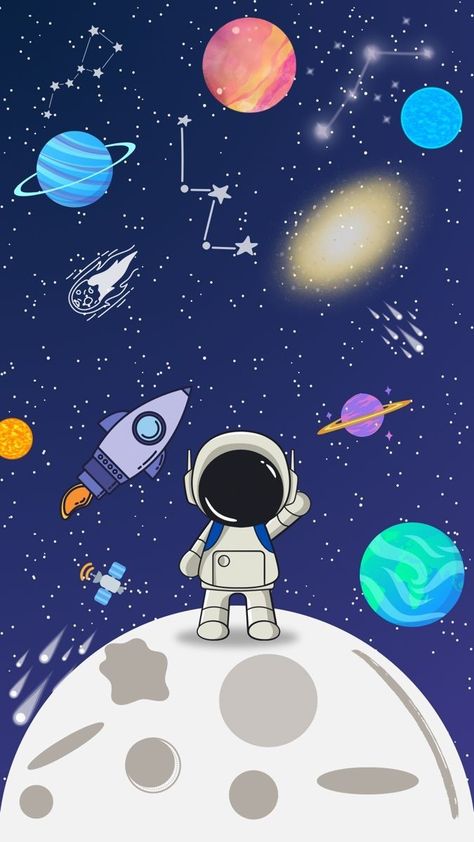 Astronaut Drawing, Astronaut Illustration, مشروعات العلوم, Sistem Solar, Seni Pop, Best Wallpaper Hd, Baby Art Projects, Space Drawings, Astronaut Wallpaper