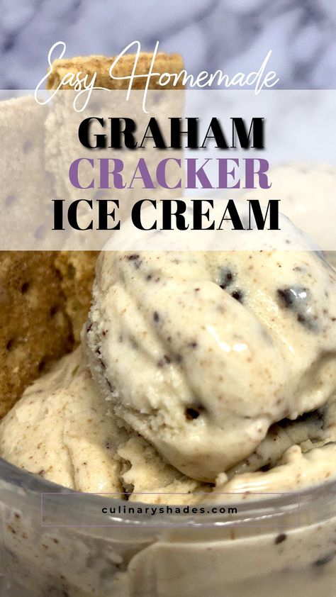 An easy homemade graham cracker ice cream recipe. It is eggless and a no cook recipe. Enjoy this kid friendly dessert during summer or any occasion! Graham Cracker Ice Cream, Dessert Potluck, Cracker Chocolate, Homemade Graham Cracker, Cinnamon Recipe, Ice Cream Dessert Recipe, Kid Friendly Dessert, Chocolate Ice Cream Recipe, Homemade Graham Crackers