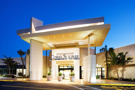 The Coral Square Mall  - Coral Springs, FL  #coralsprings #shopping Coral Springs Florida, Baby Changing Station, Springs Florida, Mall Design, Electric Vehicle Charging Station, National Weather Service, Delta Faucets, Travel Money, Cherry Print