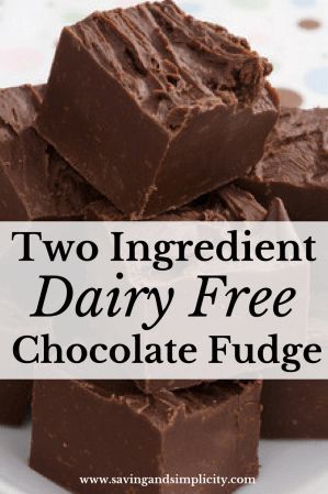 Have you given up dairy? Do you miss chocolate? Try this amazing dairy free chocolate fudge recipe. You only need two ingredients and a few minutes. Dairy Free Fudge, Chocolate Fudge Recipe, Dairy Free Cooking, Dairy Free Baking, Dairy Free Treats, Patisserie Sans Gluten, Lactose Free Recipes, Dairy Free Snacks, Fudge Recipes Chocolate