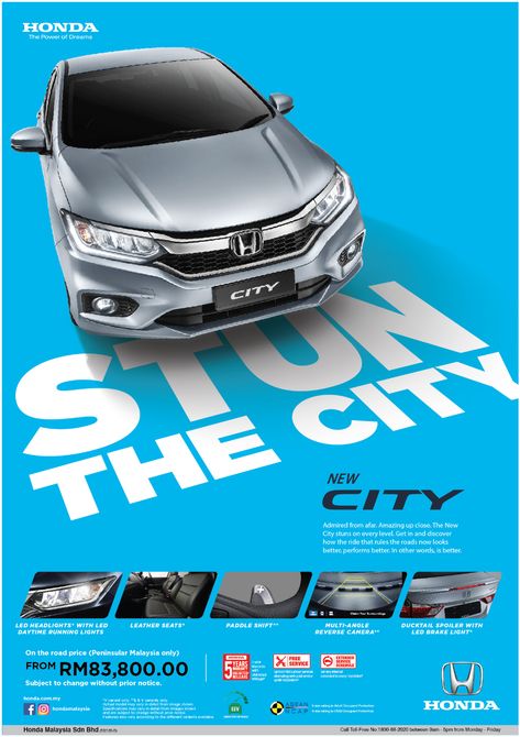 Honda City minor model change on Behance Car Advertising Design, Launch Campaign, 광고 디자인, Ad Car, Social Media Advertising Design, Creative Advertising Design, Publicidad Creativa, Graphic Design Ads, Honda City