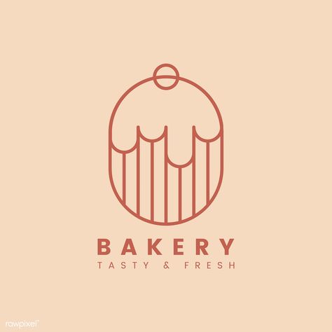 Fresh bakery pastry shop logo vector | free image by rawpixel.com Pastry Shop Logo, Cake Bakery Logo, Bakery Branding Design, Cookie Logo, Pastry Logo, Dessert Logo, Cafe Cake, Logo Bakery, Sweet Logo