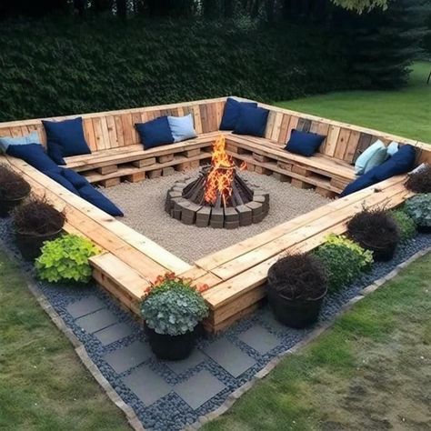 Sunken Patio, Sunken Fire Pits, Garden Small, Amazing Woodworking, Landscaping Garden, Backyard Remodel, Backyard Fire, Outdoor Decor Backyard, Fire Pit Backyard