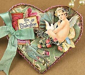 Bakery Studio, Vintage Valentine Crafts, Valentine Card Crafts, Handmade Embellishments, Birds Nests, Valentine Boxes, Valentine Art, Victorian Valentines, Valentine Tree