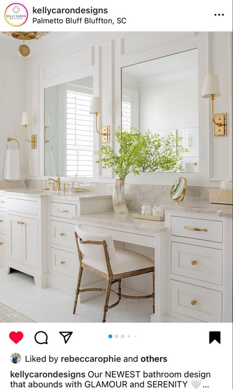 Master bathroom Master Bath Suite, White Bathroom Ideas, Master Bath And Closet, New Bathroom Designs, New House Bathroom, White Bathroom Designs, Master Bath Remodel, Bathroom Design Inspiration, Bathroom Remodel Master