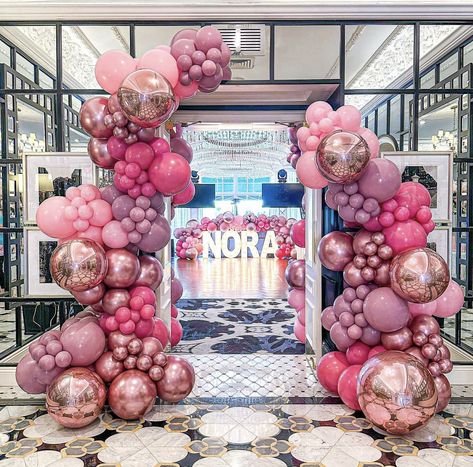 Birthday Entrance Decor, Balloons Galore, Bridal Shower Balloons, Creative Party Ideas, Prom Decor, Birthday Party Theme Decorations, Birthday Balloon Decorations, Balloon Backdrop, Pink Balloons