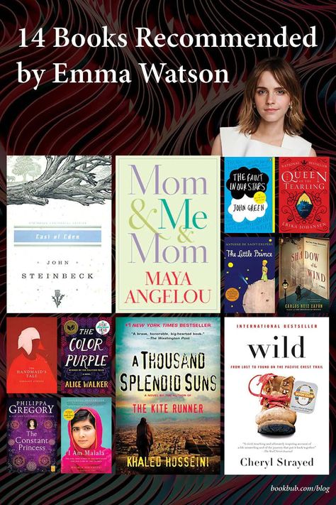 Emma Watson recommends 14 books to read next. #books #emmawatson #readinglist Emma Watson With Books, Emma Watson Book List, Emma Watson Studying, Emma Watson Reading, Emma Watson Book, English Books To Read, Emma Watson Book Club, Feminist Literature, Teen Novels