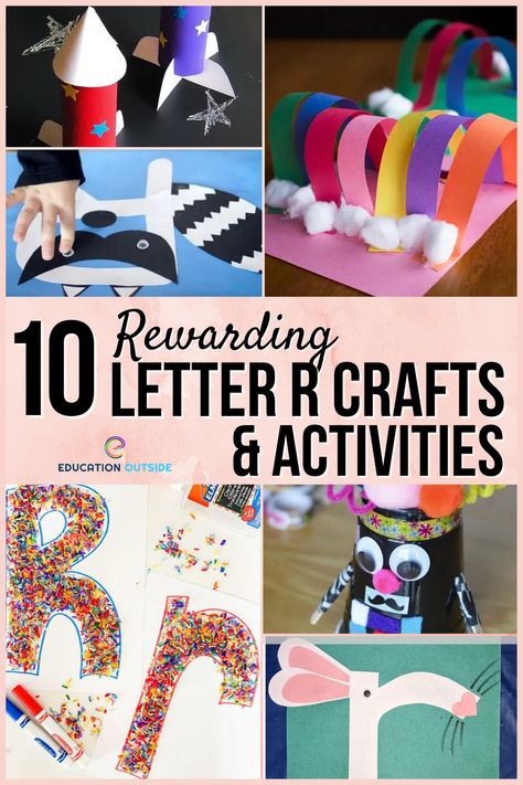 Learning the alphabet is one of the fundamental lessons for preschoolers. After all, the alphabet is their foundation for various tasks such as reading and writing. If you’re on the lookout for some cool and fun activities to aid your alphabet lessons, these letter R crafts on our list might give you awesome ideas! Things That Start With R Preschool, The Letter R Preschool, Preschool Letter R Crafts, Letter R Activity For Preschoolers, Letter R Crafts For Kindergarten, Letter R Sensory Bin, Letter R For Preschoolers, R Preschool Activities, Letter R Preschool Crafts