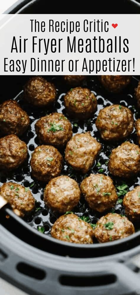 Air fryer meatballs are tender, juicy, and delicious! They are SOO good and this will be a recipe that your family will want you to make again and again! Costco Italian Meatball Recipes, Meatballs In Air Fryer, Meatballs Recipe Easy, Air Fryer Meatballs, Easy Meatballs, Asparagus Side Dish, Ground Beef Meatballs, Chefs Recipes, Fried Meatballs