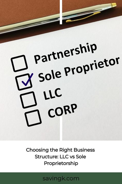 Choosing the Right Business Structure: LLC vs Sole Proprietorship Business Llc, Legal Separation, Limited Liability Company, Sole Proprietorship, Exit Strategy, Business Structure, Management Styles, Tax Deductions, Financial Wellness