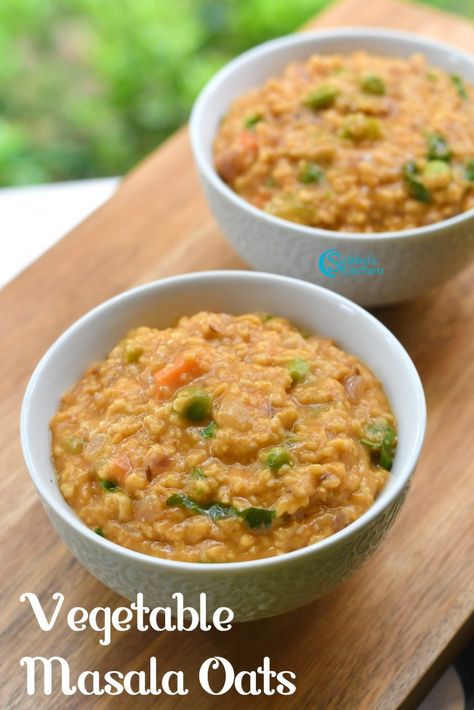 Oats Kichidi Recipe, Overnight Oats Recipe Easy Healthy Breakfasts, Overnight Oats Recipe Indian, Vegetable Oats Recipe, Indian Oats Recipes, Healthy Indian Meals, Spicy Oats Recipes, Masala Oats Recipes Indian, Masala Oats Recipes