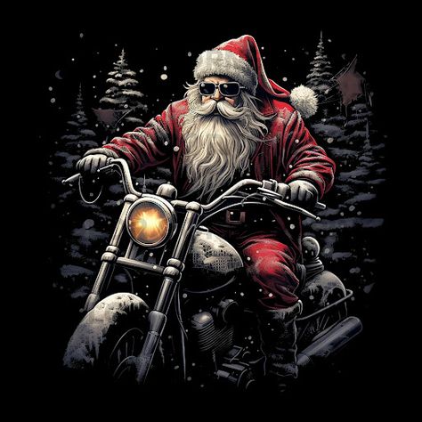 Motorcycle Png, Motorcycle Christmas, Tshirt Sublimation, Motorcycle Illustration, Funny Santa Claus, Biker Clubs, On Motorcycle, Retro Motorcycle, Harley Bikes