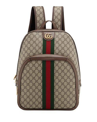 N5TV4 Gucci Men's GG Supreme Medium Canvas Backpack Gucci Canvas Bag, Most Expensive Handbags, Tas Gucci, Clear Backpacks, Designer Things, Gold Bags, Canvas Backpacks, Gucci Style, Gucci Purses