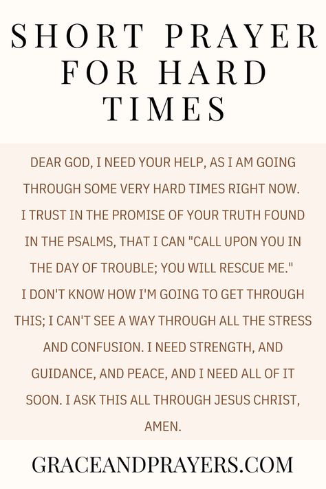 Are you seeking prayers for hard times? Then we hope these 8 prayers will strengthen you and support you through your struggles. Click to read all prayers for hard times. Prayers To Trust God During Difficult Times, Prayers For Tough Times, Prayer For Hard Times Strength, Prayers For Hard Days, Quotes For Hope And Strength Hard Times, Christian Quotes For Hard Times, Prayers For Strength Hard Times, Quotes About Doing Hard Things, Friend Support Quotes Hard Times