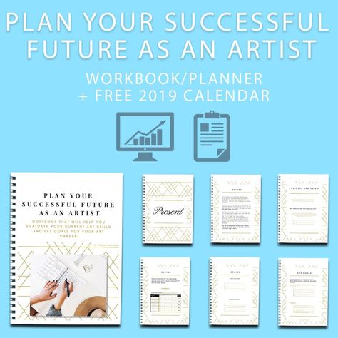 Plan Your Successful Future As An Artist - Workbook/Planner + Free Calendar – YourArtPath Artist Planner, Artist Goals, Goal Sheets, Dream Life Goals, Goals Sheet, Life Goals Pictures, Goals Life, Art Skills, Money Frugal