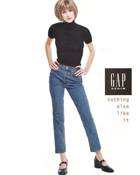 Gap Ads, Just Seventeen, 90s Model, 1990s Fashion, 1990's Fashion, Gap Denim, Gap Jeans, Vogue Paris, Celebrity Dresses