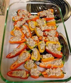 Sausage Stuffed Peppers, Cream Cheese Stuffed Peppers, Sausage Cream Cheese, Mini Peppers, Recipes Fish, Mini Sweet Peppers, Chilli Peppers, Stuffed Mini Peppers, Cheese Stuffed Peppers