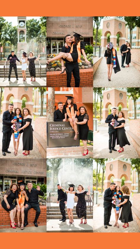 Photoshoot with my parents | SHSU ‘22 Family Graduation Photoshoot, Graduation Pictures With Parents, Family Graduation Pictures, Graduation Shoot Ideas, Mba Graduation, Graduation Look, Graduation Photography Poses, Senior Photo Outfits, Grad Photoshoot