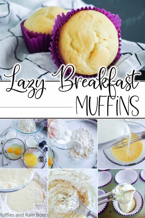 Fast Muffins Easy, No Baking Powder Muffins, Vanilla Breakfast Muffins, Easy Vanilla Muffin Recipes, Easy Vanilla Muffins, Vanilla Muffins Recipe Easy, Easy Muffin Recipes 4 Ingredients Simple, Basic Muffin Recipes Easy, Easy Muffin Recipes 4 Ingredients