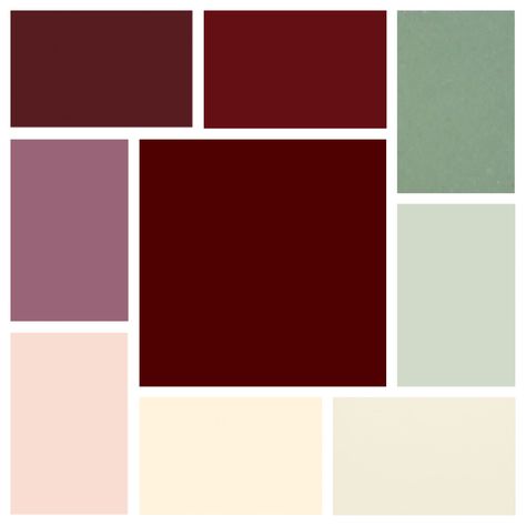 Dark Reds, Burgundy, Mauve, Blush, Ivory, Cream, Pale Greens Burgundy And Cream Living Room, Burgandy Color Pallet, Burgundy Color Combinations, Burgundy Bedroom, Burgundy Color Scheme, Burgundy Aesthetic, Burgundy Living Room, Cream Bedrooms, Green And Burgundy