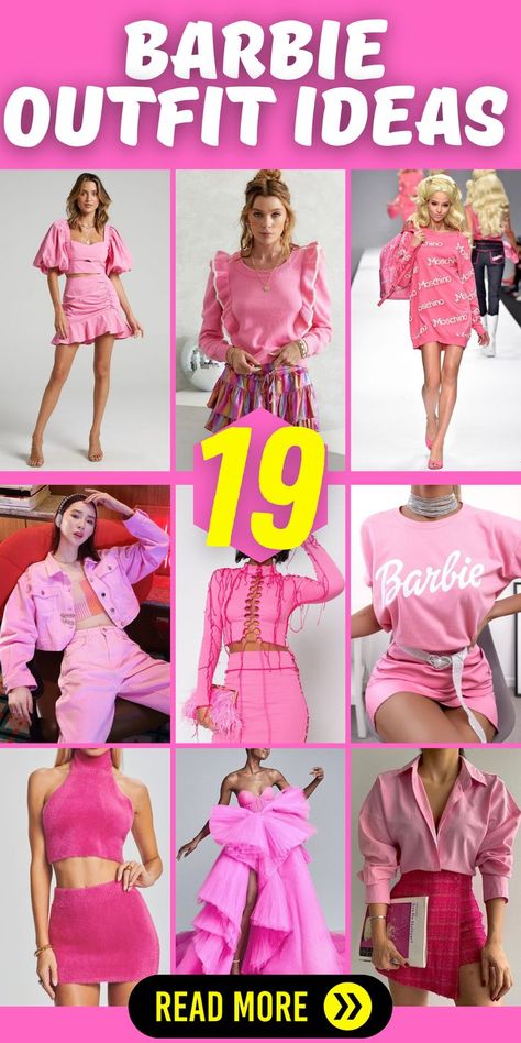 Barbie Outfit Ideas: Raquelle's Glamorous Fashion Inspo 💃✨ Embrace the glamor of Raquelle's fashion with our Barbie Outfit Ideas. From sparkling pink gowns to sophisticated cocktail dresses, these outfits will make you feel like a true fashion icon. Take inspiration from the iconic character and create looks that are both chic and timeless. Pink Power Suit, Barbie Outfit Ideas, Sustainable Fashion Upcycling, Sophisticated Cocktail Dress, Diverse Fashion, Pink Dress Outfits, Barbie Pink Dress, Glamour Outfit, Barbie Costume