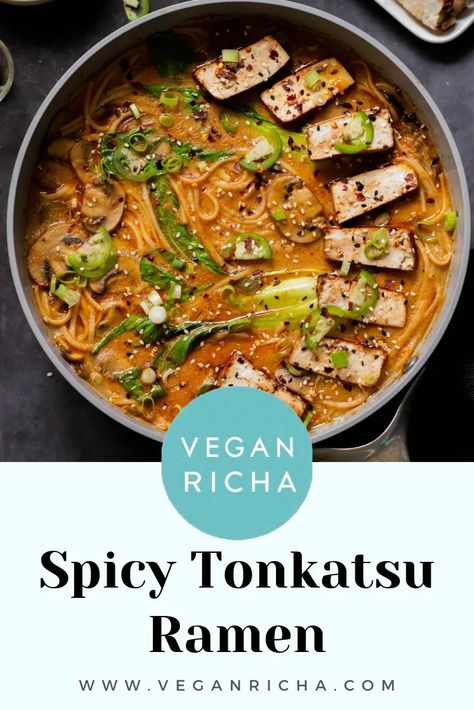 Seared Tofu, Tofu Ramen, Vegan Entree Recipes, Soup Spicy, Tofu Marinade, Tonkotsu Ramen, Vegan Ramen, Gluten Free Noodles, Vegan Entree