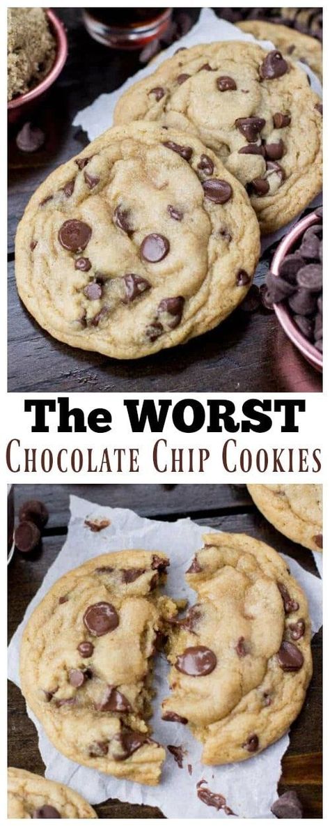 Worst Chocolate Chip Cookie Recipe, Worst Chocolate Chip Cookies, Chip Recipes, Gooey Cookies, Soft Chocolate Chip Cookies, Proceed With Caution, Choc Chip Cookies, Stay Soft, Chocolate Cookie Recipes