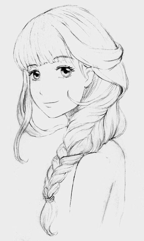 Side Braid Drawing, Anime Braid Hairstyles, Braid Hairstyles Drawing, Hair References Drawing, Braid Drawing, Anime Braids, Celebrity Bobs, How To Draw Braids, Hairstyles Drawing