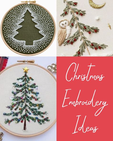 17 Freshly Cut Christmas Tree Embroidery Patterns - meshthread.com Free Christmas Tree Embroidery Patterns, Small Christmas Embroidery Ideas, Hand Embroidered Christmas Tree, Christmas Tree Embroidery Patterns Free, Embroidery Hoop Christmas Crafts, Easy Christmas Embroidery Ideas, Embroidery Printable Patterns, Christmas Tree Patterns Free Printable, Christmas Tree Embroidery Patterns